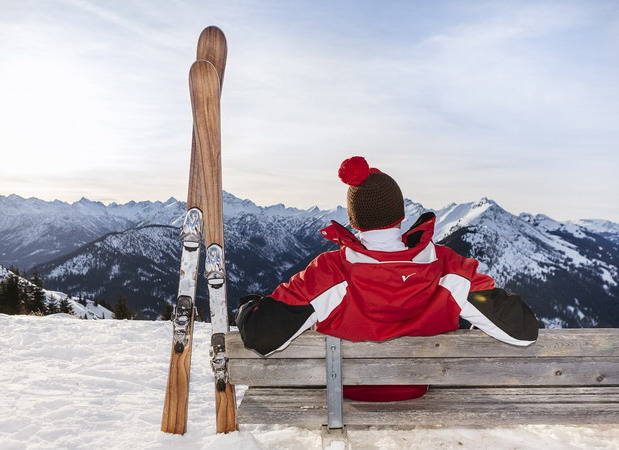 Ski mit Furnieroberflche
