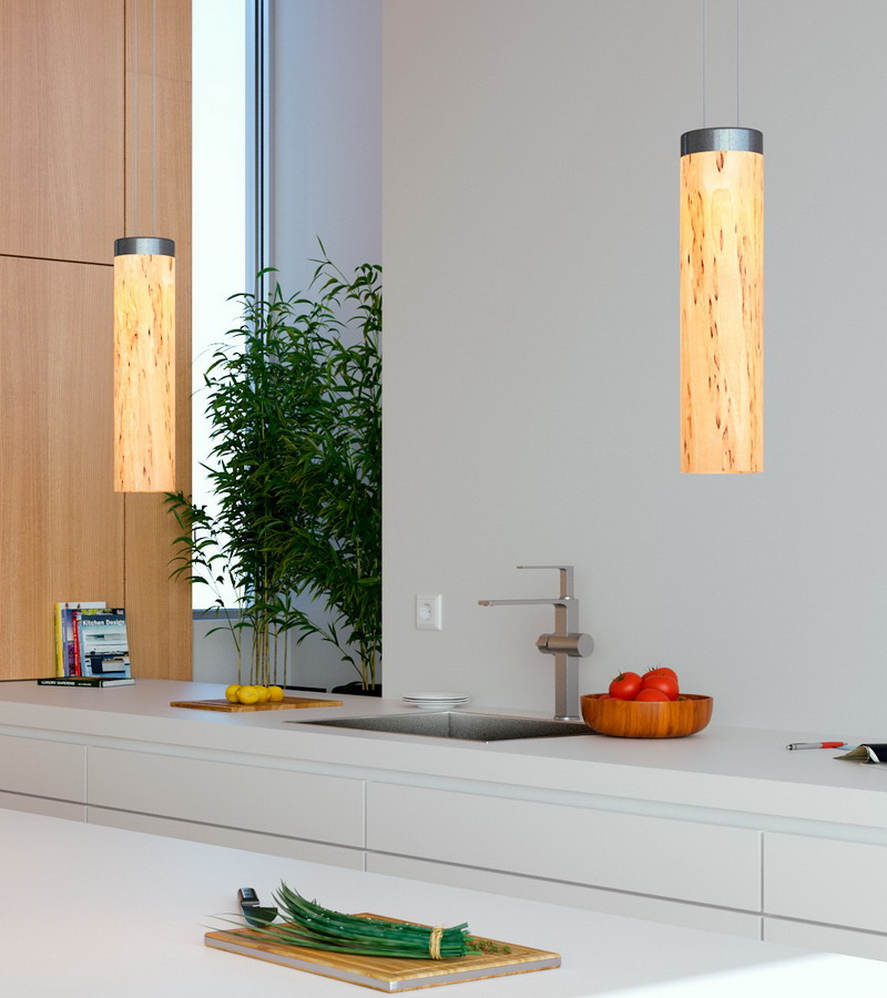 Furnierlampen in der Küche Furnierlampen in der Küche