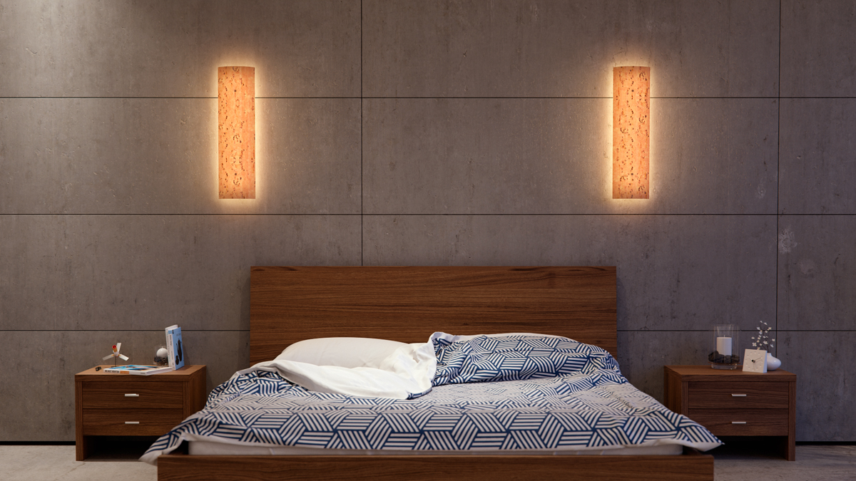 Furnierlampen im Schlafzimmer Furnierlampen im Schlafzimmer