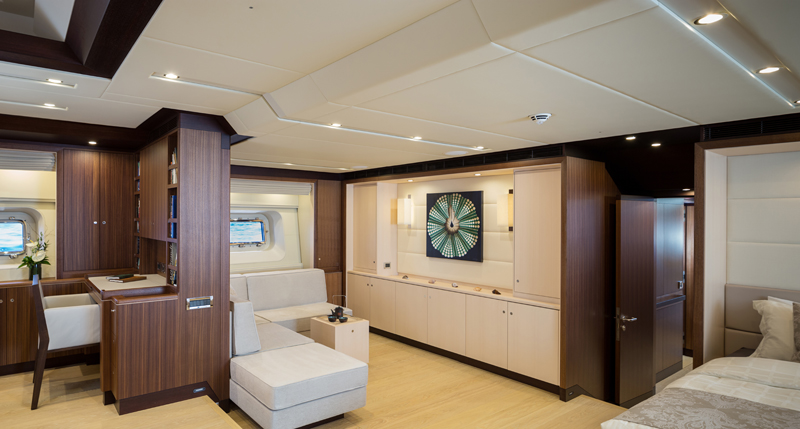 Furnier in der Yacht-Innenraumgestaltung Furnier in der Yacht-Innenraumgestaltung